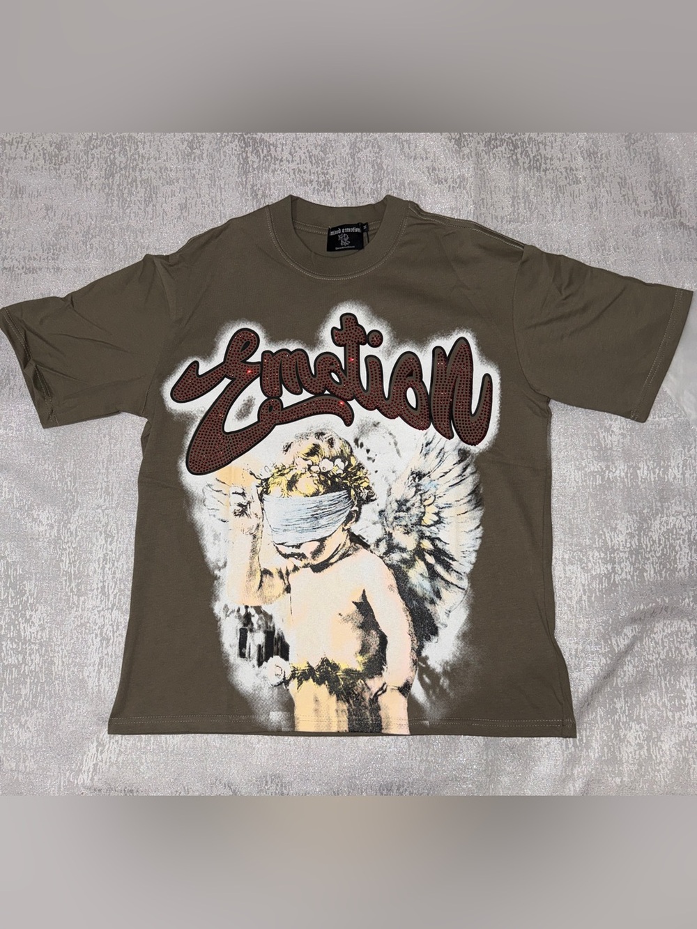 Emotion Graphic Olive Short-Sleeve Tee for Men